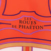 Hermès Carré 90 "LES ROUES DE PHAETON" Silk handkerchief in Orange Secondhand