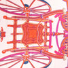 Hermès Carré 90 "LES ROUES DE PHAETON" Silk handkerchief in Orange Secondhand