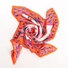 Hermès Carré 90 "LES ROUES DE PHAETON" Silk handkerchief in Orange Secondhand
