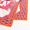 Hermès Carré 90 "LES ROUES DE PHAETON" Silk handkerchief in Orange Secondhand