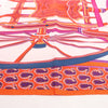 Hermès Carré 90 "LES ROUES DE PHAETON" Silk handkerchief in Orange Secondhand
