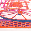Hermès Carré 90 "LES ROUES DE PHAETON" Silk handkerchief in Orange Secondhand