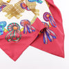 Hermès Carré 90 "LES RUBANS DU CHEVAL" Silk handkerchief in Burgundy Secondhand