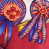 Hermès Carré 90 "LES RUBANS DU CHEVAL" Silk handkerchief in Burgundy Secondhand