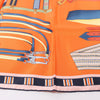 Hermès Carré 90 "LETTRES EQUESTRES" 100% Silk Scarf in Orange Secondhand