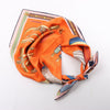 Hermès Carré 90 "LETTRES EQUESTRES" 100% Silk Scarf in Orange Secondhand