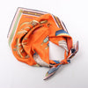 Hermès Carré 90 "LETTRES EQUESTRES" 100% Silk Scarf in Orange Secondhand