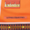 Hermès Carré 90 "LETTRES EQUESTRES" 100% Silk Scarf in Orange Secondhand