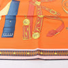 Hermès Carré 90 "LETTRES EQUESTRES" 100% Silk Scarf in Orange Secondhand