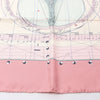 Hermès Carré 90 "La Musique Des Spheres" 100% Silk Scarf in Pink Secondhand
