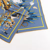 Hermès Carré 90 "Le Sacre des Saisons" Silk handkerchief in Gray Secondhand