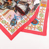 Hermès Carré 90 "Les Cheyennes" Silk handkerchief in Red Secondhand