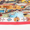 Hermès Carré 90 "Les Cheyennes" Silk handkerchief in Red Secondhand