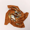 Secondhand Hermès Carré 90 "Les Quatre Saisons" Silk handkerchief in Brown