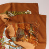 Secondhand Hermès Carré 90 "Les Quatre Saisons" Silk handkerchief in Brown