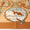 Secondhand Hermès Carré 90 "Les Quatre Saisons" Silk handkerchief in Brown