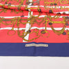 Hermès Carré 90 "MORS&FILETS" Silk handkerchief in Red x Navy Blue Secondhand