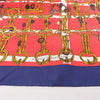 Hermès Carré 90 "MORS&FILETS" Silk handkerchief in Red x Navy Blue Secondhand