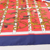 Hermès Carré 90 "MORS&FILETS" Silk handkerchief in Red x Navy Blue Secondhand