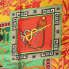 Hermès Carré 90 "MUSIQUE DES DIEUX" Silk handkerchief in Orange x Green Secondhand
