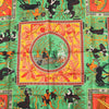 Hermès Carré 90 "MUSIQUE DES DIEUX" Silk handkerchief in Orange x Green Secondhand