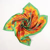 Hermès Carré 90 "MUSIQUE DES DIEUX" Silk handkerchief in Orange x Green Secondhand