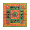Hermès Carré 90 "MUSIQUE DES DIEUX" Silk handkerchief in Orange x Green Secondhand