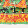 Hermès Carré 90 "MUSIQUE DES DIEUX" Silk handkerchief in Orange x Green Secondhand