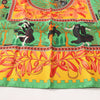 Hermès Carré 90 "MUSIQUE DES DIEUX" Silk handkerchief in Orange x Green Secondhand