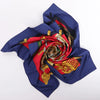 Hermès Carré 90 "Memoire d'Hermes" Silk handkerchief in Navy Blue x Red Secondhand