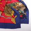 Hermès Carré 90 "Memoire d'Hermes" Silk handkerchief in Navy Blue x Red Secondhand