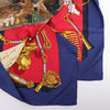Hermès Carré 90 "Memoire d'Hermes" Silk handkerchief in Navy Blue x Red Secondhand
