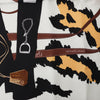 Hermès Carré 90 "Monsieur et Madame" Silk handkerchief in Brown Secondhand