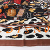 Hermès Carré 90 "Monsieur et Madame" Silk handkerchief in Brown Secondhand