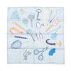 Hermès Carré 90 "Nous Sommes Inséparables" Silk handkerchief in Blue Secondhand