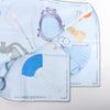 Hermès Carré 90 "Nous Sommes Inséparables" Silk handkerchief in Blue Secondhand