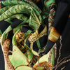 Hermès Carré 90 "Nouvelle Coledonie" Silk handkerchief in Black x Green Secondhand