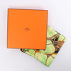 Hermès Carré 90 "Nouvelle Coledonie" Silk handkerchief in Black x Green Secondhand