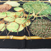 Hermès Carré 90 "Nouvelle Coledonie" Silk handkerchief in Black x Green Secondhand