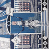 Secondhand Hermès Carré 90 "Objets de Curiosite" Silk handkerchief in Blue x Gray