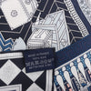 Secondhand Hermès Carré 90 "Objets de Curiosite" Silk handkerchief in Blue x Gray