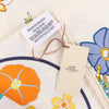 Hermès Carré 90 "PLANIFLEURS" Silk handkerchief in Ecru Secondhand