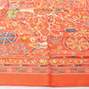 Secondhand Hermès Carré 90 "Peuple du Vent" Silk handkerchief in Orange