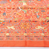 Secondhand Hermès Carré 90 "Peuple du Vent" Silk handkerchief in Orange