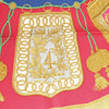 Hermès Carré 90 "Poste et Cavalerie Saber" Silk handkerchief in Red Secondhand