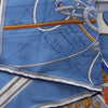 Hermès Carré 90 "Projet De Voiture" Silk handkerchief in Blue Secondhand