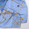 Hermès Carré 90 "Projet De Voiture" Silk handkerchief in Blue Secondhand