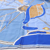 Hermès Carré 90 "Projet De Voiture" Silk handkerchief in Blue Secondhand