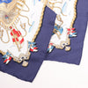 Hermès Carré 90 "RAILING" Silk handkerchief in Navy Blue Secondhand