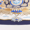 Hermès Carré 90 "RAILING" Silk handkerchief in Navy Blue Secondhand